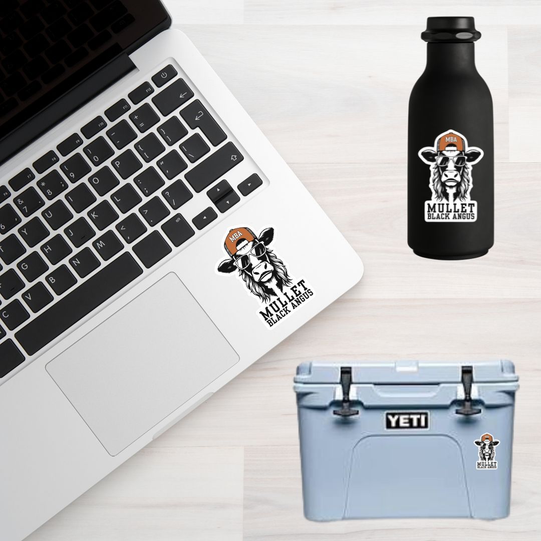 MBA Mullet Cow Sticker