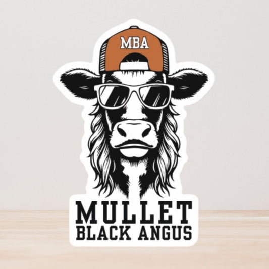 MBA Mullet Cow Sticker