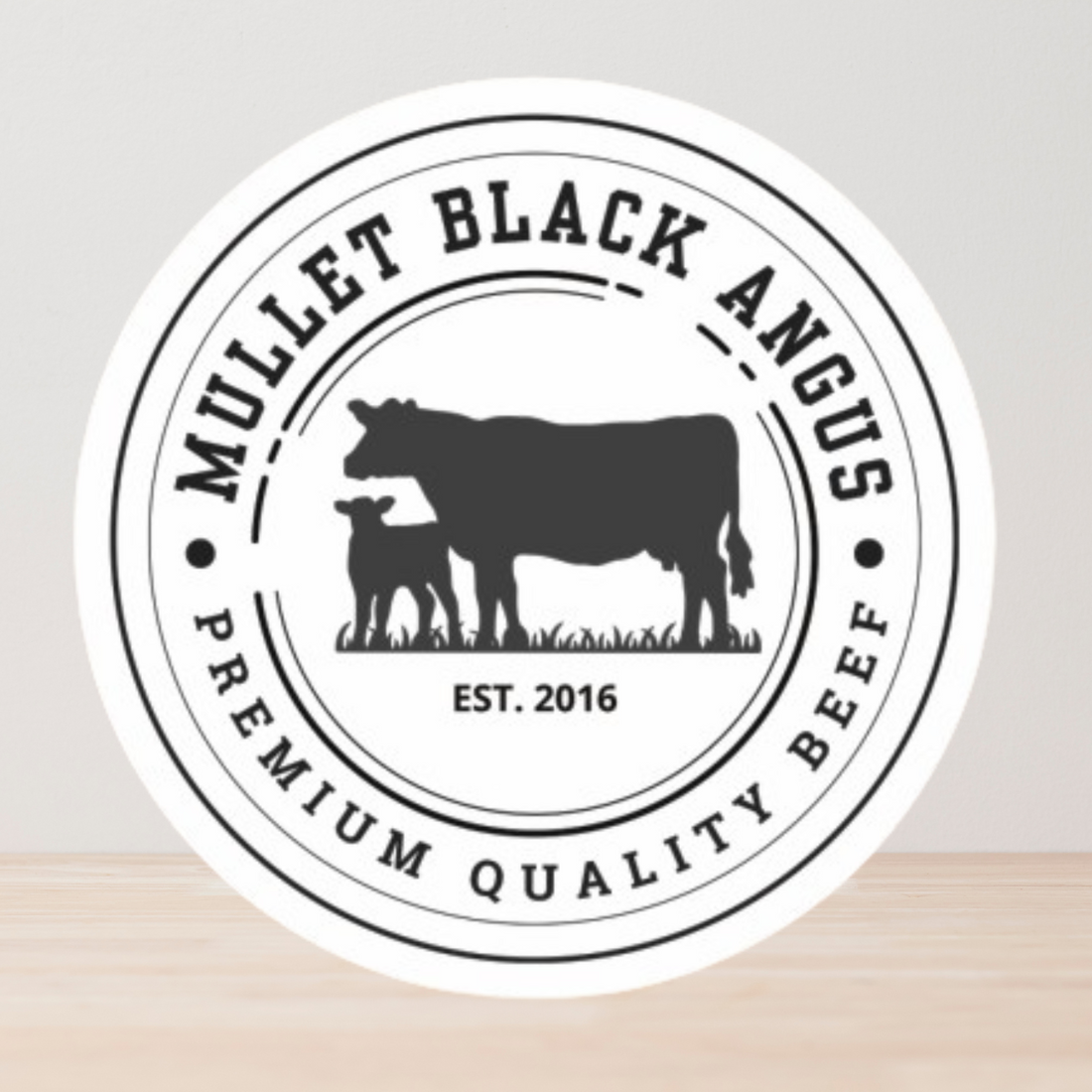 MBA Logo Sticker – Mullet Black Angus
